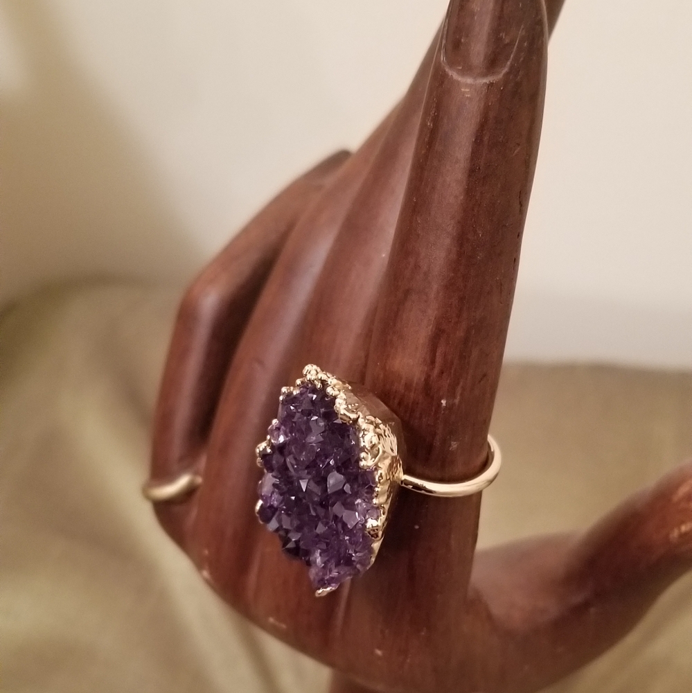 💥Amethyst Druzy Ring💥